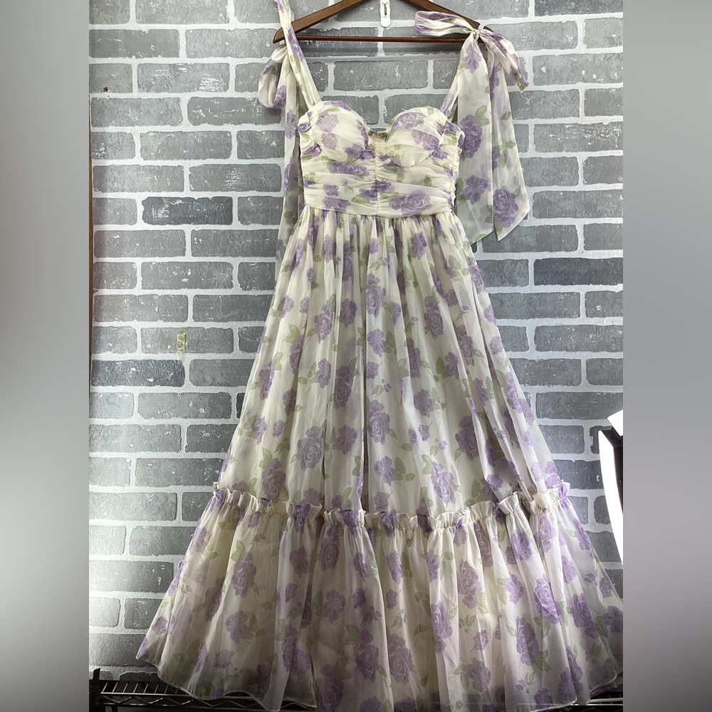 Floral Purple Maxi Dress